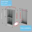 No Tile Ready Gunmetal Shower Niche,Stainless Steel Shower Wall Niche Inserts(Gery, 24 * 12 in)