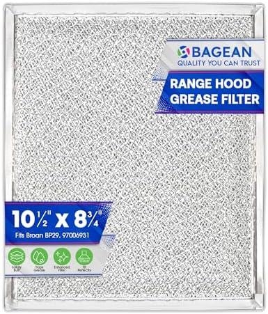 Bagean Stove Hood Vent Filter 10.5" x 8.75" 97006931 Compatible with Broan Range Hood Filter Replacement BP29 - Fit's Nutone Kitchen Exhaust Fan Filters - Blocks Grease & Filters Oven Air (1-Pack)