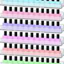 6 Pack Nail Polish Rack,Clear Acrylic Nail Polish Organizer Wall Mounted Shelf,Nail Polish Holder Organizer with Removable Anti-slip End Inserts,Clear Acrylic Shelves Nail Supplies Display 90 Bottles