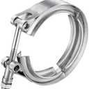 WYSIWYKA 3 Inch V Band Clamp 304 Stainless Steel, for Turbo Exhaust Downpipe, Racing Ford Pickup Truck Exchange Exhaust Systems