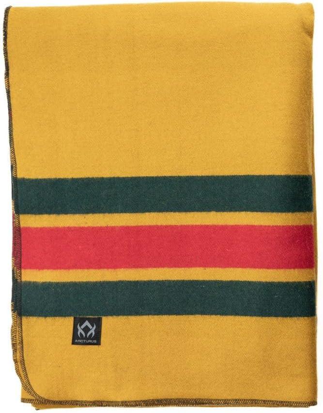 Arcturus Rainier Wool Blanket, Warm, Thick, Washable Wool Blanket for Home, Outdoors, Camping, Tailgates, Picnic, Hunting, Travel & Emergency Kits, Twin Size, 4.5 lb, North Cascades