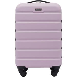 Wrangler Hardside Spinner Luggage, Pink, Carry-On 20-Inch