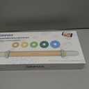 Geesta Adjustable Wood Rolling Pin with 5 Thickness Rings, Precise Dough Roller Handle Press Design with Measurement Guide for Baking Fondant, Pie Crust, Cookie, Pastry - Baking Essential (Multicolor)