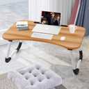 Laptop Bed Table, Portable Laptop Desk Bed Tray with Foldable Legs, Lap Desk TV Tray for Breakfast Serving