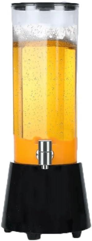 Beer Tower Dispenser 3L High Capacity Beverage Dispenser with LED Light Tabletop Beer Tower for Beer Drink Wine Cocktail Margarita Drink Tower DispenserMatte Black