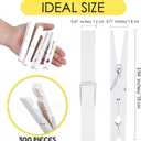 Honeydak 300 Pcs Large Clothes Pins 3.9 Inch Wooden Clothespins for Hanging Photos Crafts Pictures Laundry Outdoor Clothes Clips(White)