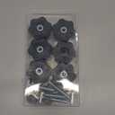 6 Pack T Track Knob Kit, 6 Star Knob, 1/4-20 Threaded Bolts and Washers, T Track Bolts, Track Accessories for Woodworking Jigs and Fixtures (6 PCS)