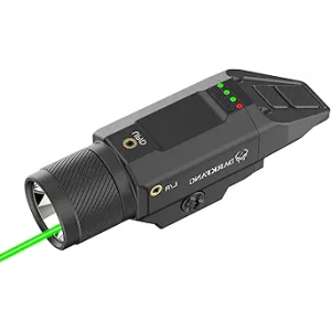 DARKFANG Tactical Flashlight and Green Laser Light Combo 1500 Lumen for Shotgun/Pistol Light with Momentary/Strobe Function for 1913 Picatinny Rail