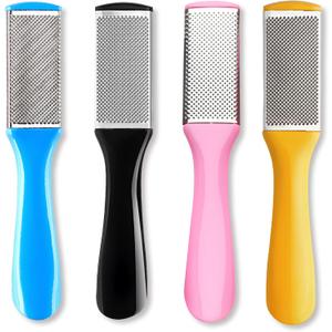 4 Pcs Pedicure Foot Files Callus Remover with Double Sided Feet Rasp for Dead Skin - Professional Foot Care Tools to Removes Hard Skin Corns for Dry and Wet Feet