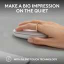 Logitech Pebble Mouse 2 M350s Slim Bluetooth Wireless Mouse, Portable, Lightweight, Customizable Button, Quiet Clicks, Easy-Switch for Windows, macOS, iPadOS, Android, Chrome OS - Tonal White