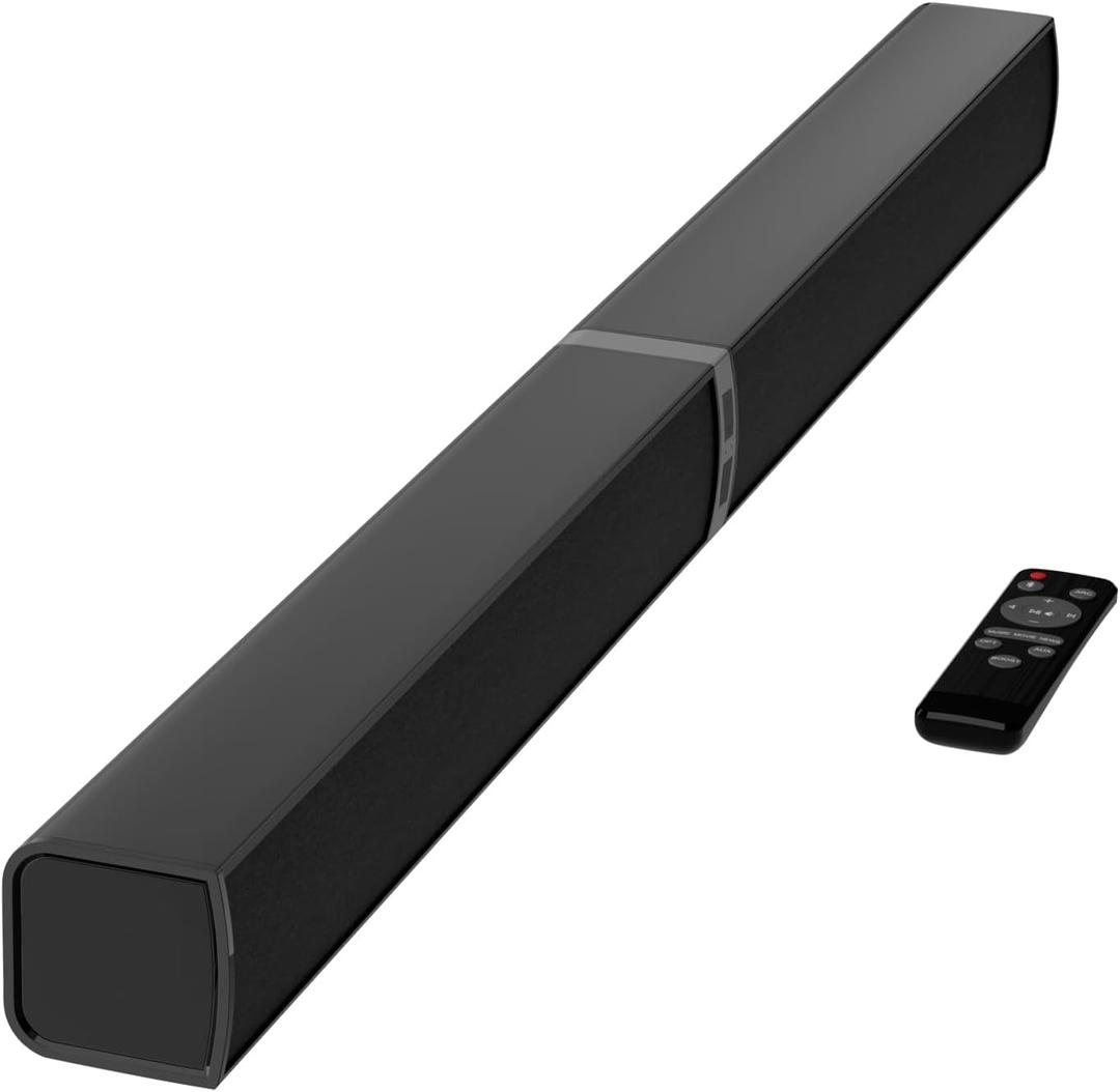 MZEIBO Sound Bar for Smart TV80W Detachable Bluetooth Soundbar with Powerful Bass, 2-in-1 Home Theater Audio System, ARC/Optical/AUX Connectivity for TV/PC/Laptop/Game Console, Black