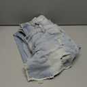 Womens Ripped Jeans Baggy High Waisted Straight Wide Leg Asymmetrical Patchwork Distressed Y2K Denim Pants (Medium, Light Blue)