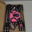 PHOEPET No Pull Dog Harness Medium Reflective Front Clip Vest with Handle,Adjustable 2 Metal Rings 3 Buckles,[Easy to Put on & Take Off](M, Pink)