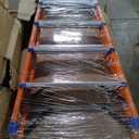 LEADALLWAY Insulation Fiberglass 5 Step Ladder for Electricians 49" high Aluminum Step Stool 330lbs Capacity