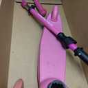 Pink Mini 3 Wheel Scooter for Kids – Lean-to-Steer with LED Light-Up Wheels, Adjustable Handlebar, Wide Anti-Slip Deck, Smooth PU Wheels, Rear Foot Brake – Toddler Scooter for Ages 2+, Compact