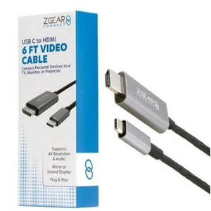 ZGEAR USB C to HDMI 6FT VIDEO CABLE