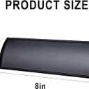 5Pcs Name Plate Holder for Desks, 2.36'' x 8'' Curved Sign Holder Stand for Table Display, Aluminum Nameplate Stand with Plastic Film - Black