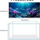 COMSUN 3 Pack Aquarium Background, 24x12 inches Polyester Aquarium Background, Cloth Fish Tank Background, Undersea Corals Sunshines & Rock Aquatic Plants