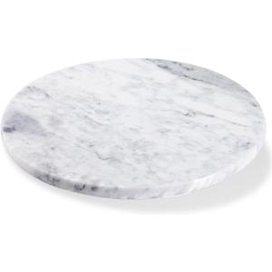 12" Mable Lazy Susan, 100% Natural Marble Round Tray with Silent Rotating, Kitchen Turntable Storage Turner Revolving Cake Leveler Spinner for Cupcake, Food, Seasoning