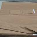 XWZO Door Curtains Thermal and Room Darkening Curtains for French Door, Rod Pocket Blackout Curtains for Dining Room, 25 x 80 inches Long, Khaki, 1 Panel