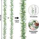 Dolicer 10 Pack Eucalyptus Garland, 60FT Faux Eucalyptus Greenery Garland, Artificial Eucalyptus Leaves Vine, Fake Hanging Eucalyptus Garlands Wedding Backdrop Arch Wall Table Party Decor (Grey Green)