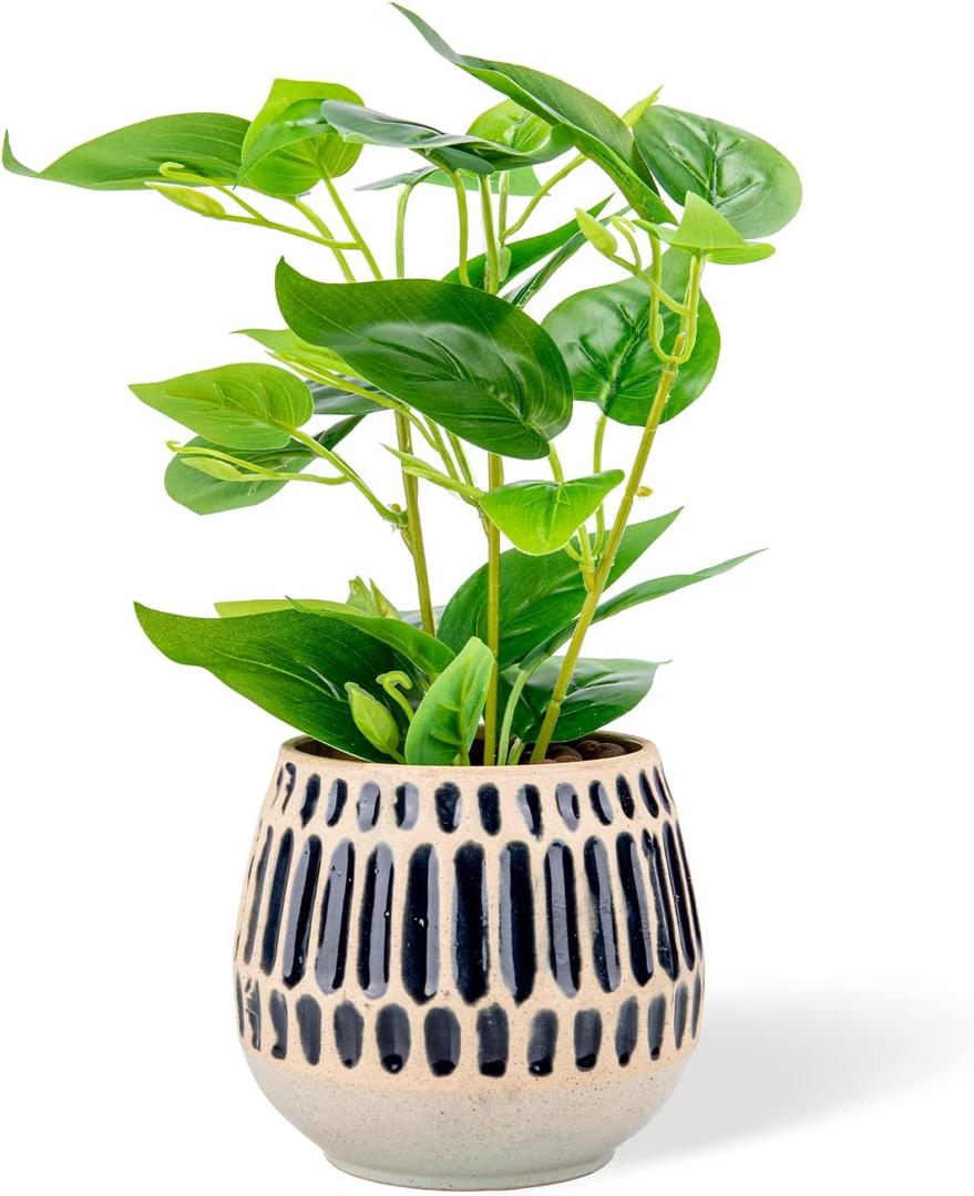 Ceramic Planter 4 Inch Plant Pots Indoor Outdoor Succulent Plant Pot Flower Pots Mid-Century Planter Ceramic Pot