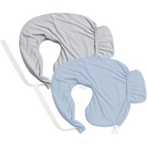 Nursing Pillow Covers Compatible with Breast Feeding Pillow Nursing Pillow (2 Pack Covers-Pillow NOT Included) (Fog&storm)
