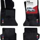 Custom 3D Car mats for BMW 5 Series 2011-2013 (528i, 535i, 550i, M5) Wool Carpet Car Mats - Luminous, Anti-Slip, All-Weather Full Coverage with Custom Logo