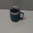 SUNWILL Travel Coffee Mug with Lid, Insulated Cup with Handle, 14 oz Stainless Steel Tumbler for Camping, Office, Outdoor, Powder Coated Dark Green