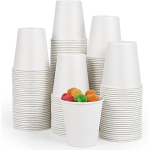 100 Pack 5 oz Paper Cups, Disposable Small Bathroom Mouthwash White Cups for Office, Parties, Travel, Picnics and Events