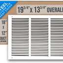 Fits 18x12 Duct Opening | Steel Return Air Grille by Handua | Vent Cover Grill for Sidewall and Ceiling | White | HVAC Cold Air Intake Grille | Outer Dimensions: 19.75"W X 13.75"H