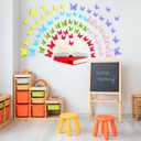 73 Pcs Butterfly Reading Bulletin Board Decorations Set Butterfly Classroom Decor Open Book Bulletin Board Cutouts for Classroom Back to School Party Wall Decor