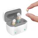 Not Amplifier True Hearing Aids for Seniors Invisible Rechargeable with Hearing Loss 11 Channel Noise Cancelling Small Discreet In Ear Easy to Use Comfort Fit