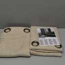 LAMIT Sheer Linen Curtains 84 Inches Long for Living Room, Light Filtering Boho Window Treatments Semi Sheer Neutral Drapes with Bronze Grommet for Bedroom, 52 X 84 Inch, 2 Panels Set, Linen