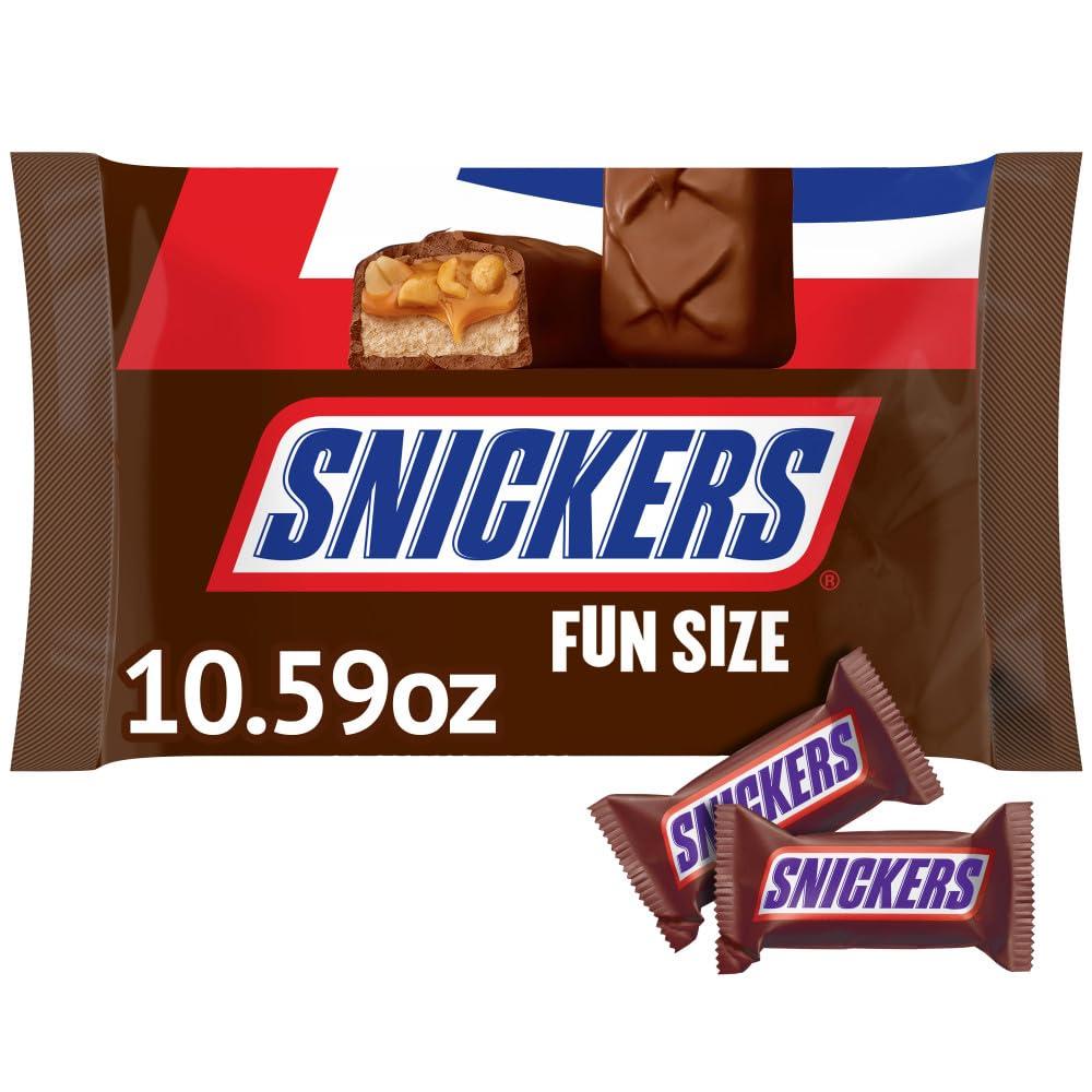 SNICKERS Original Chocolate Candy Bars, Fun Size, 10.59oz Bag, BBD: 01/2027