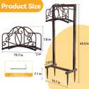 Garden Hose Holder Hanger Freestanding, Upgraded 4-Spike Heavy Duty Storage Reel Stand, Holds 150ft Hose for Outside Yard Lawn (Rustic Floral, Metal)