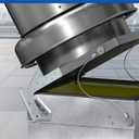 11.8" × 9.8" Exhaust Fan Hinges for Restaurant Canopy Hood, Heavy-Duty L Commercial Exhaust Fan Hinge Kit, Used on Fans with Wheels Larger than 20" or Fans with Bases of 33” or Larger