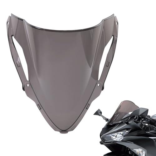 LUXEMOTO Windshield for Kawasaki Ninja ZX6R 2025, Dark Tinted Motorcycle Windscreen Wind Shield Air Deflector for Kawasaki Ninja ZX-6R ZX6R ZX636 ABS 2024-2025 Accessories