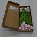 20pcs Pink Faux Tulips Flowers Fake Flowers Bouquets 13.5" Mother's Day Easter ValentineS Day Gifts in Home Kitchen Wedding Dining Table Decorations Aesthetic No Odor