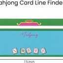 LOYGRS 4 Pack Mahjong Line Finder Card Guide - Mahjong Game Helper with Rules Strategies for Beginners, Travel, Parties and Game Nights Mahjong Accessories for Gifts