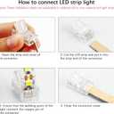 10Pcs 2 Pin 8mm LED Connectors and 32.8FT 2pin 22AWG Extension Cable Strip to Wire Solderless LED Strip Tape Lights Connectors for 3528 2835 Waterproof or Non-Waterproof Single Color LED Strip Lights