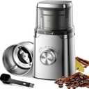 SHARDOR Electric Blade Coffee Grinder, Timed Grind Control Rotary Knob, All-stainless steel shell,Adjustable,for Coffee Beans, Spices & Herbs, with 1 Removable Stainless Steel Bowl,Sliver