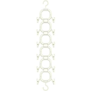 Plush Doll Hanging Storage Rope Display Rack with 13 Clips Wall Hanging Organizer for Keychain Plushies, Mini Toys Holds up(White)