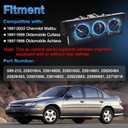 AC Heater Climate Control Module Compatible with 1997-2003 Chevy Malibu 1997-1999 Oldsmobile Cutlass 1997-1998 Oldsmobile Achieva, A/C Control Panel with Rear Window Defogger Replaces 599-213