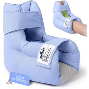 Heel Protector Cushion to Relieve Pressure from Sores and Ulcers, Adjustable Foot Pillow for Bedridden Patients Supplies, Ankle Pillow for Heel Pain Relief (Blue - 1 Pc)