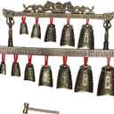 Healifty Mini Double Layers Bronze Chime 14.96X2.36X9.44In Ancient Chinese Folk Percussion Instrument Home Office Decoration Souvenir