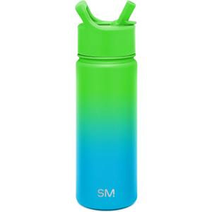 Simple Modern Kids Summit Water Bottle with Straw Lid | Vacuum Insulated Stainless Steel | Reusable Leak Proof BPA-Free Cup for School | 20oz, Surfside