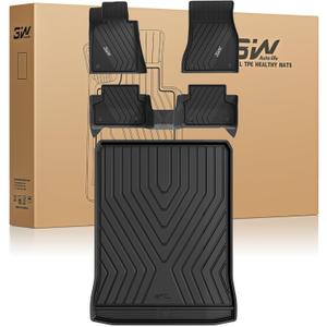 3W Floor Mats & Cargo Liner Fit for BMW 5 Series G30 2017-2023 All Weather TPE Floor Liner Custom Fit for BMW G30 5 Series 520i 530i 535i 540i 540d 550i Full Set Car Accessories (Not for GT & 530e)