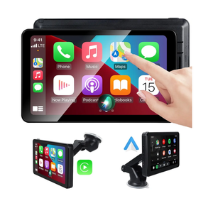 Wireless CarPlay Screen Android Auto for Car, 7" Touch Screen Naivgation Portable Car Stereo CarPlay Bluetooth Mirror Link, Siri, AirPlay, AUX, Voice Assistant for All Vehicles Upgrade