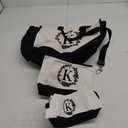 Personalized Christmas Gifts for Women, Initial Canvas Tote Bag & Makeup Bag Monogrammed Beach Tote Bags for Women w/Zipper, Birthday Gifts for Mom Her Sister Friend Girlfriend Wife Daughter Teacher